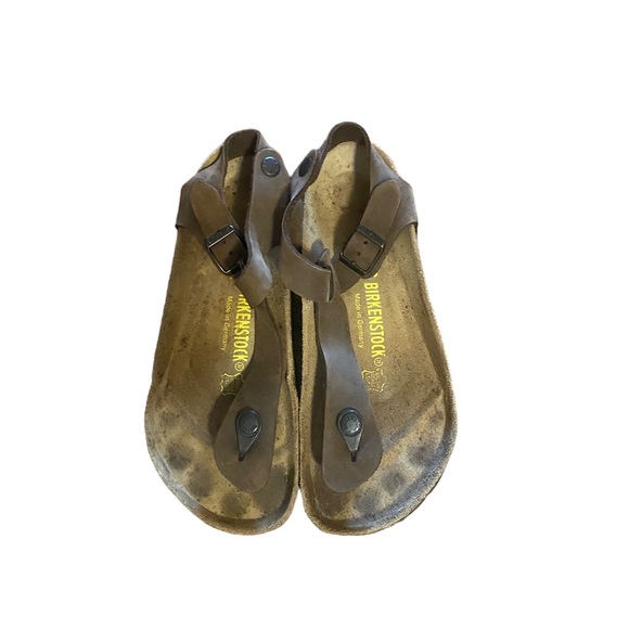 Birkenstock Kairo Habana Brown Ankle Strap Slingback Leather Sandals 38 - Picture 8 of 11